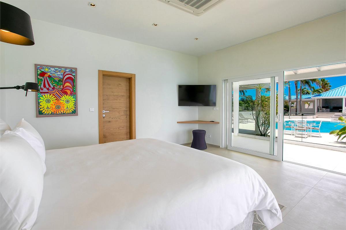 Luxury Villa Rental St Martin - Bedroom sea view 2